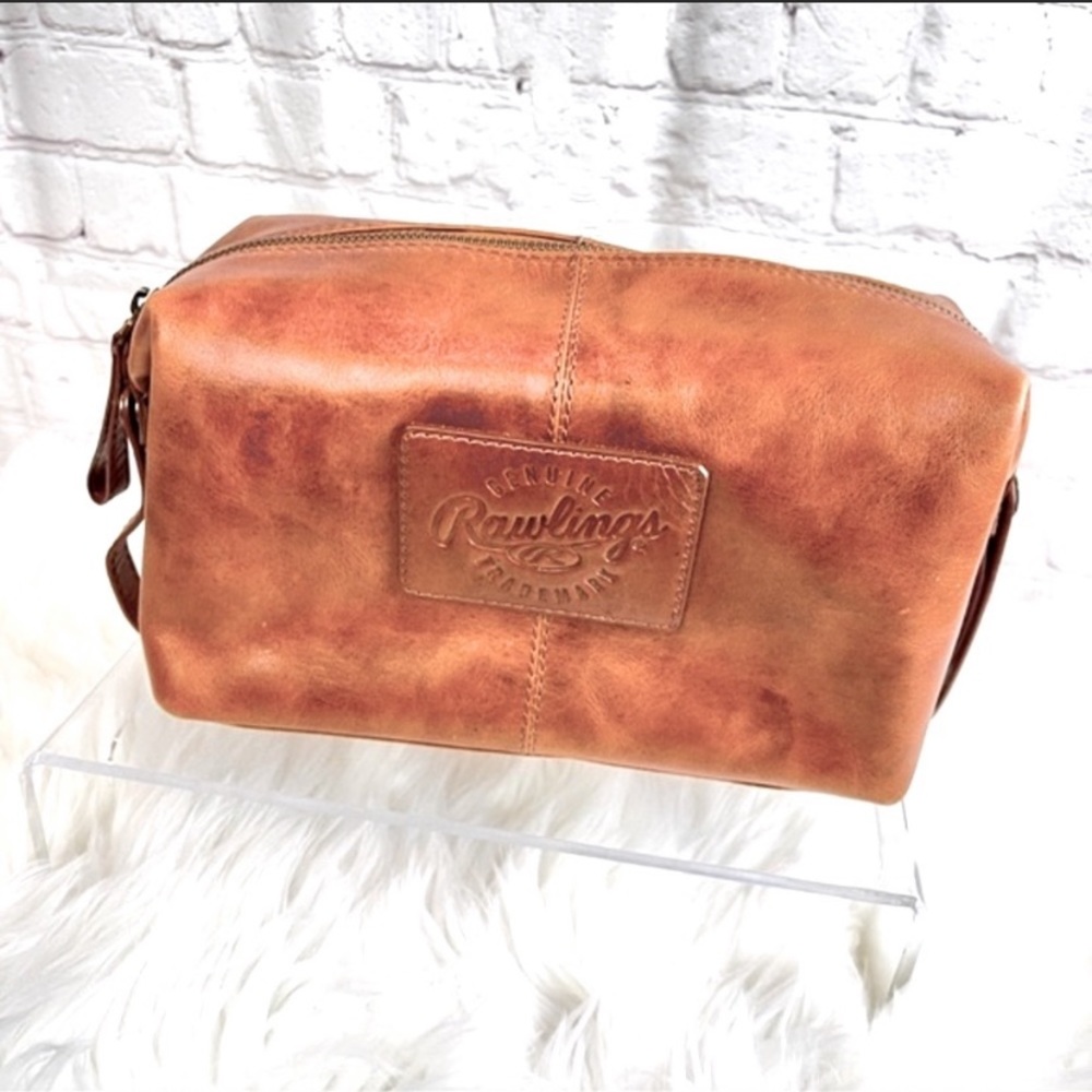 RAWLINGS NWOT Toiletry bag genuine brown leather